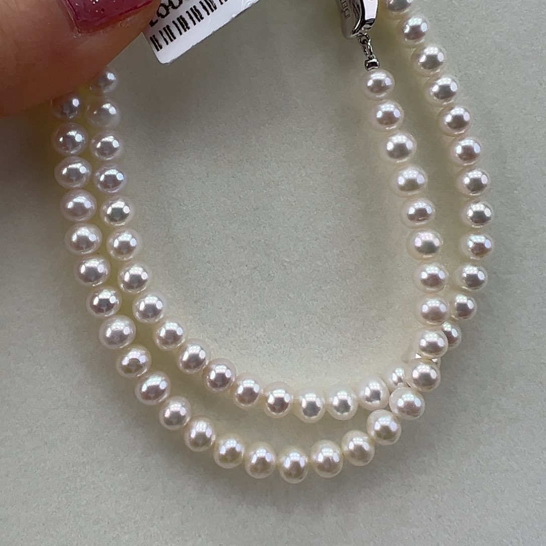 淡水珍珠颈饰银S925镶嵌➕5.6极光炫彩高品