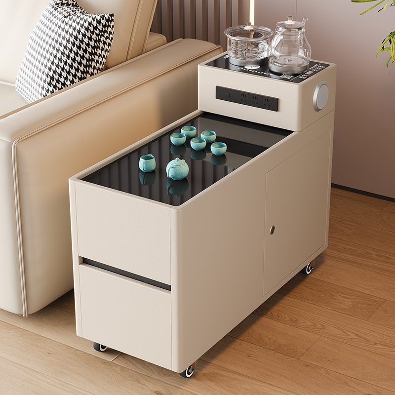 智能可移动茶几自动上水烧水壶一体茶台边几柜2026新款沙发侧边柜