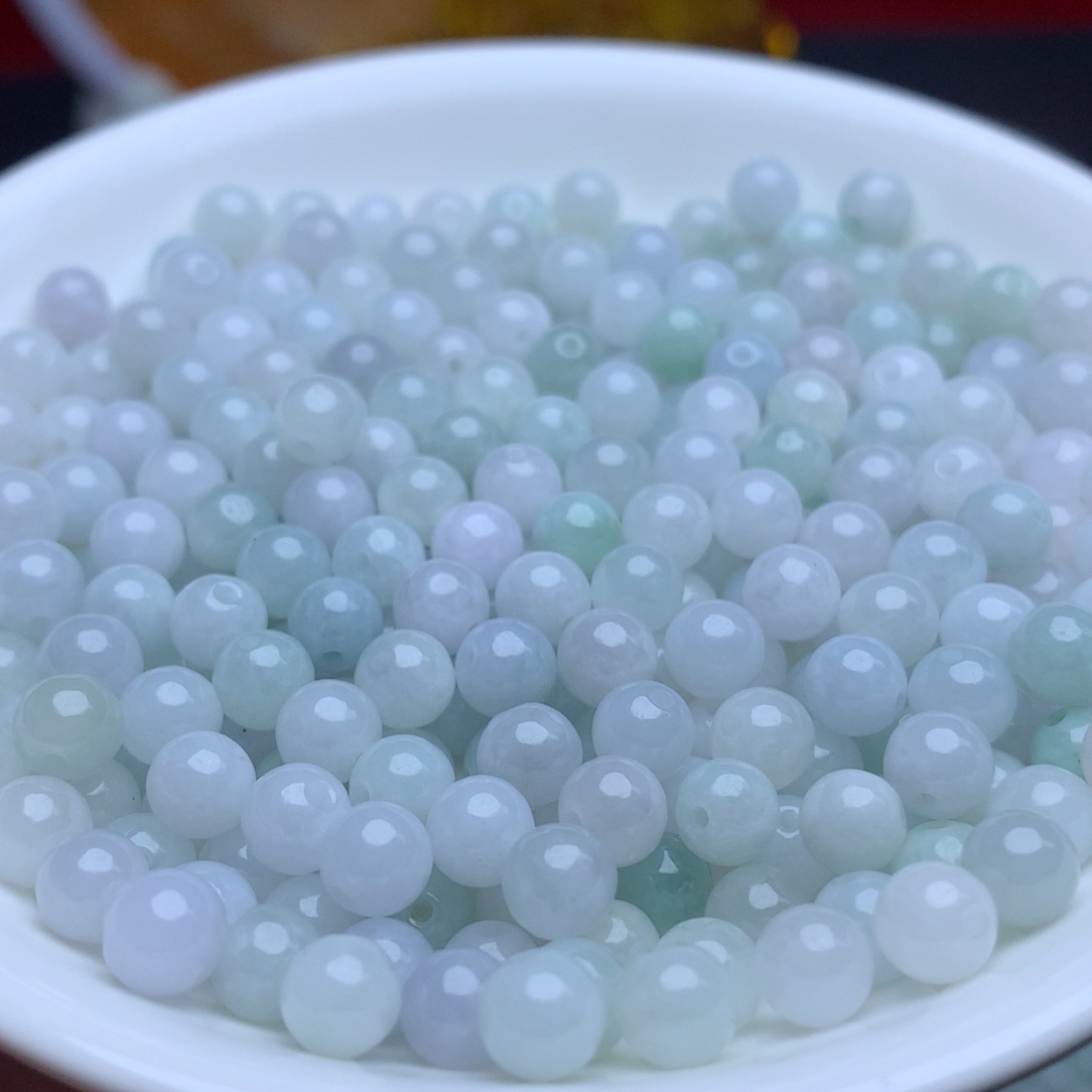 【闪购商品】翡翠手链未镶嵌卡6冰绿白100个