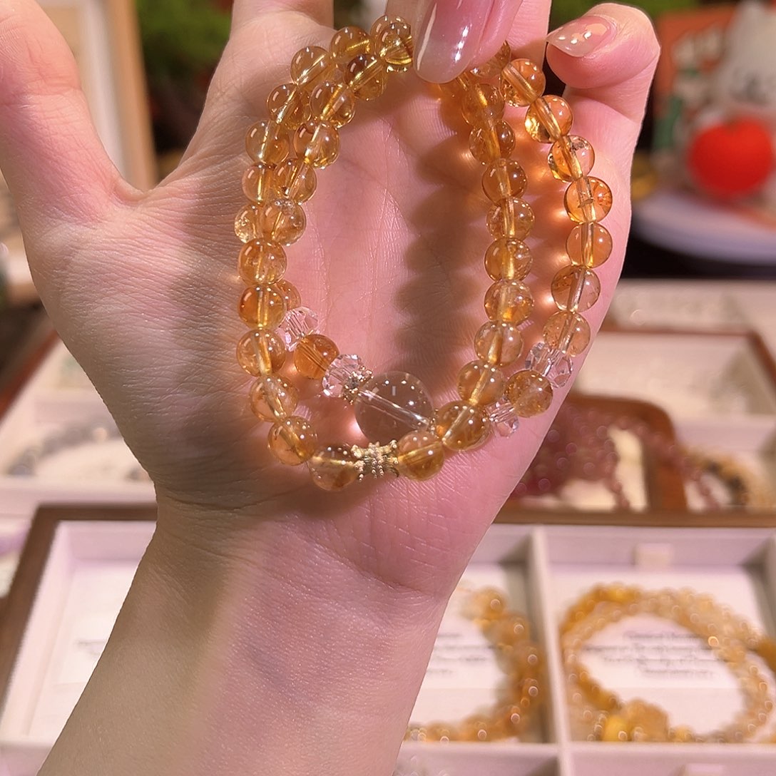 水晶手链未镶嵌黄塔晶
