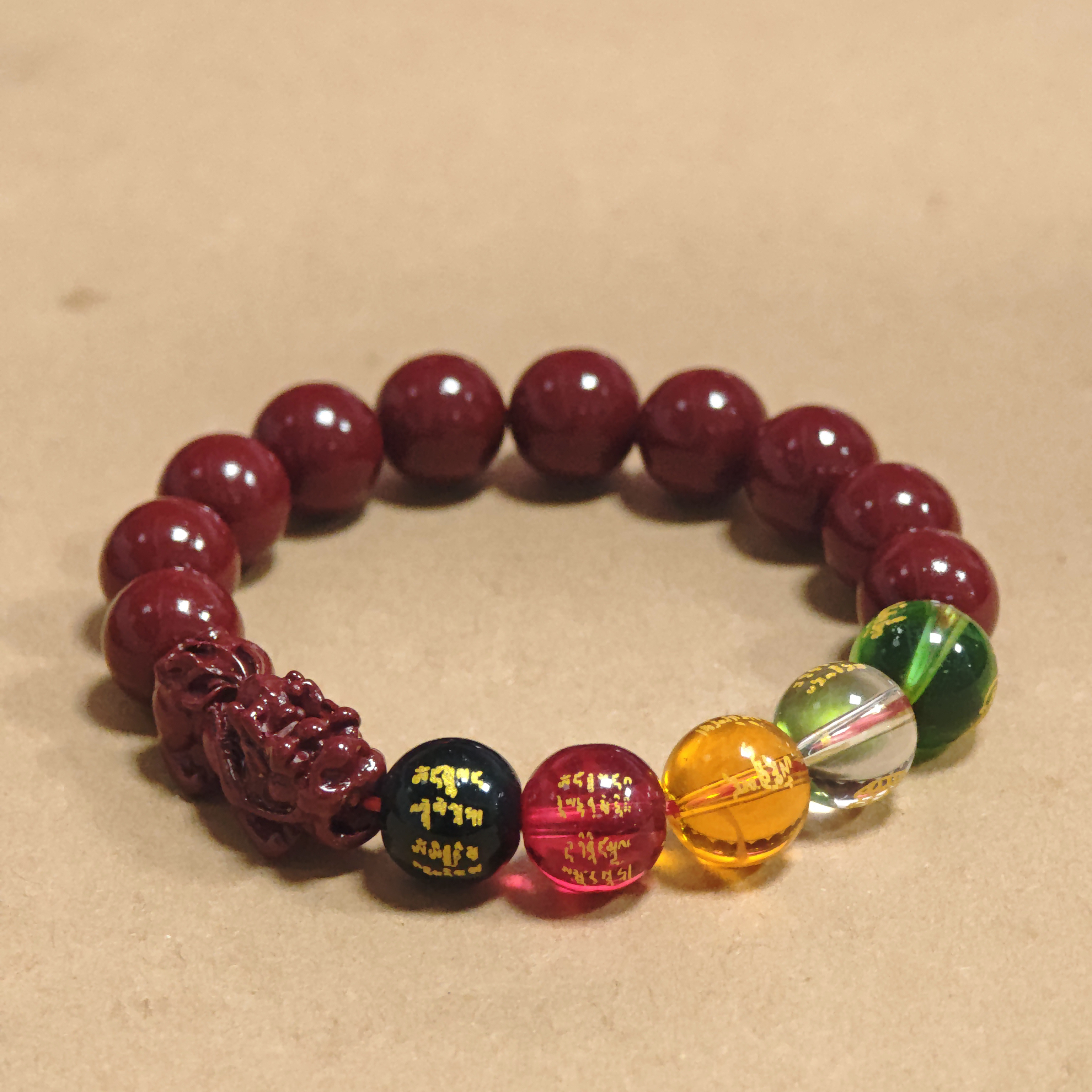 天然辰砂N071 精品手串(无礼盒)