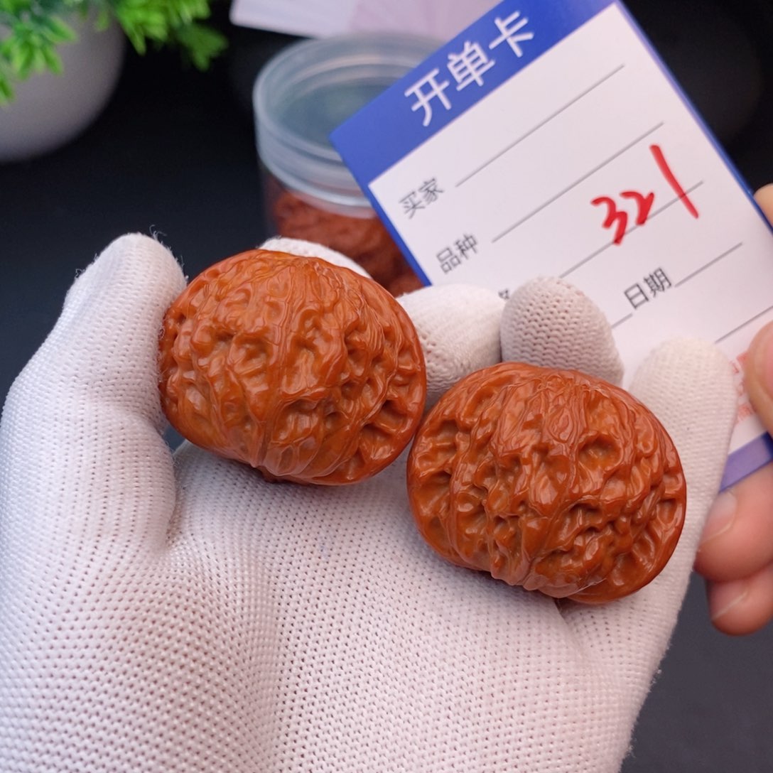 文玩核桃把件40磨盘321