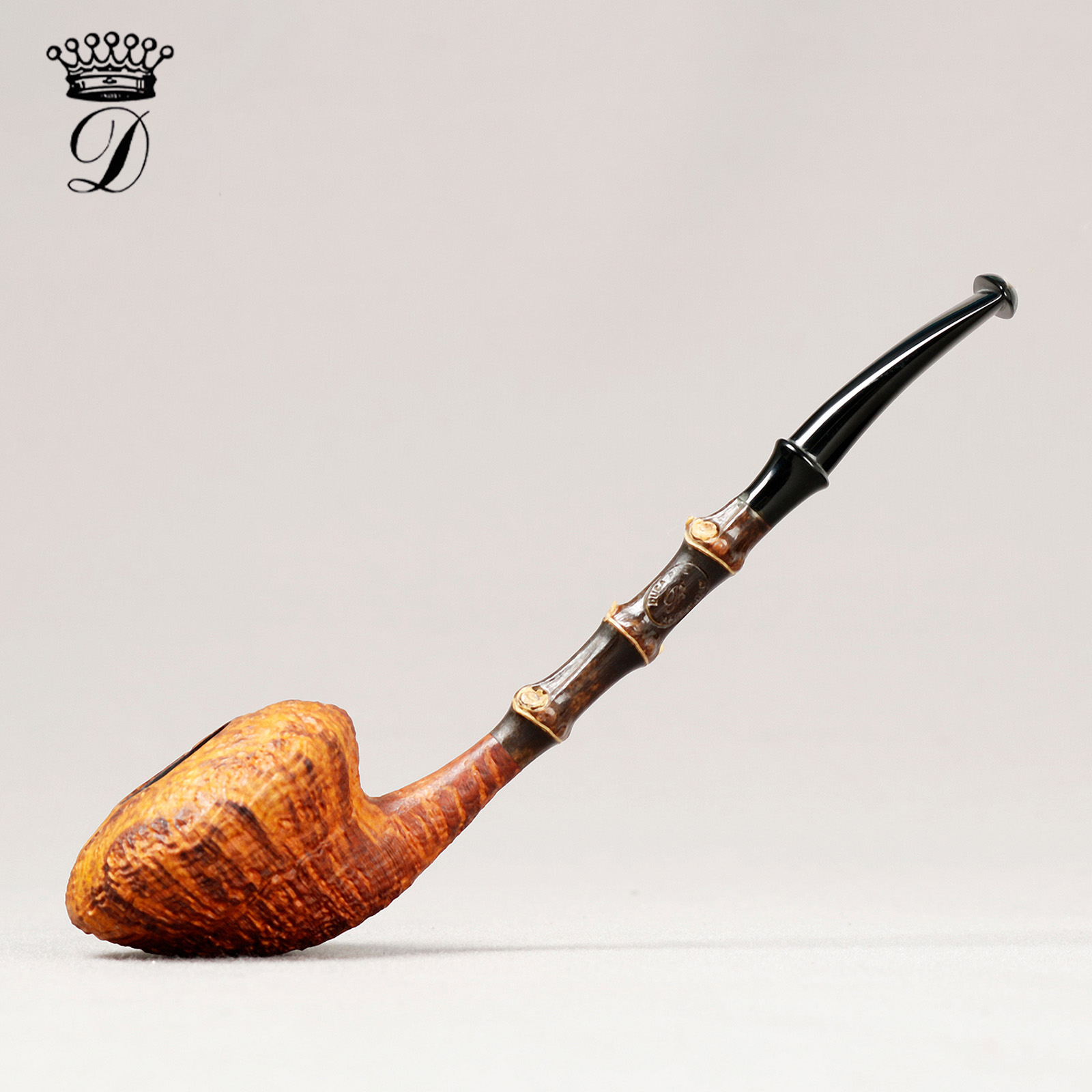 意大利杜卡 DUCA 浅色喷砂紫竹节橡果 3mm 手工石楠木烟斗