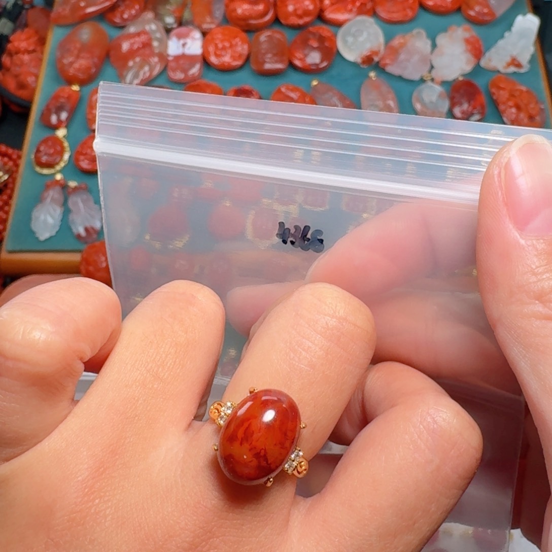 南红玛瑙南红银S925镶嵌