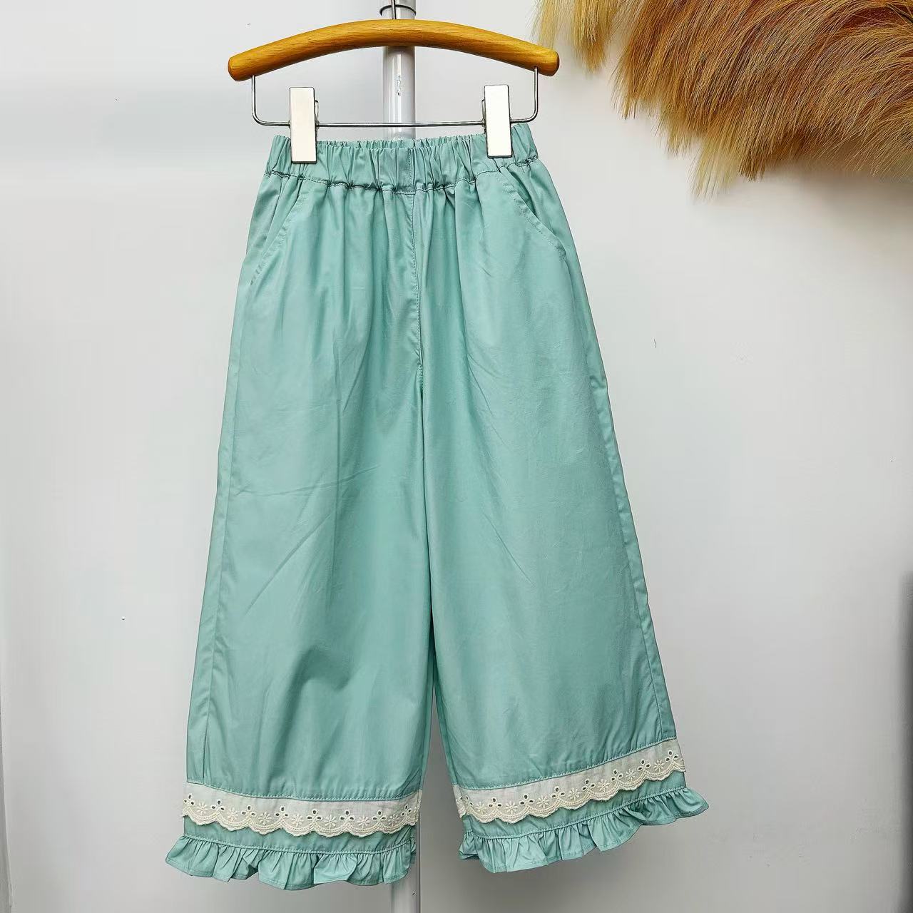 9设计师款女童夏季休闲裤儿童洋气宝宝女童中大童