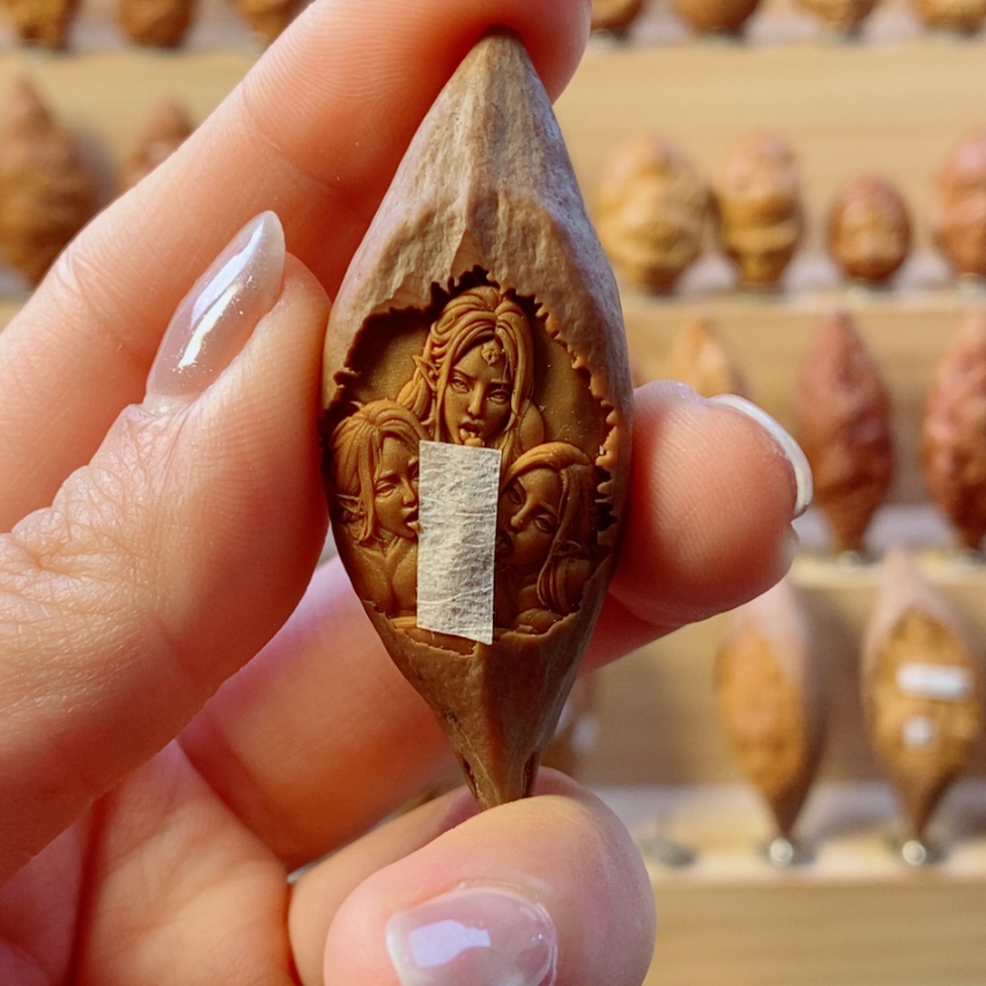 星***星橄榄核手串/手链三美女