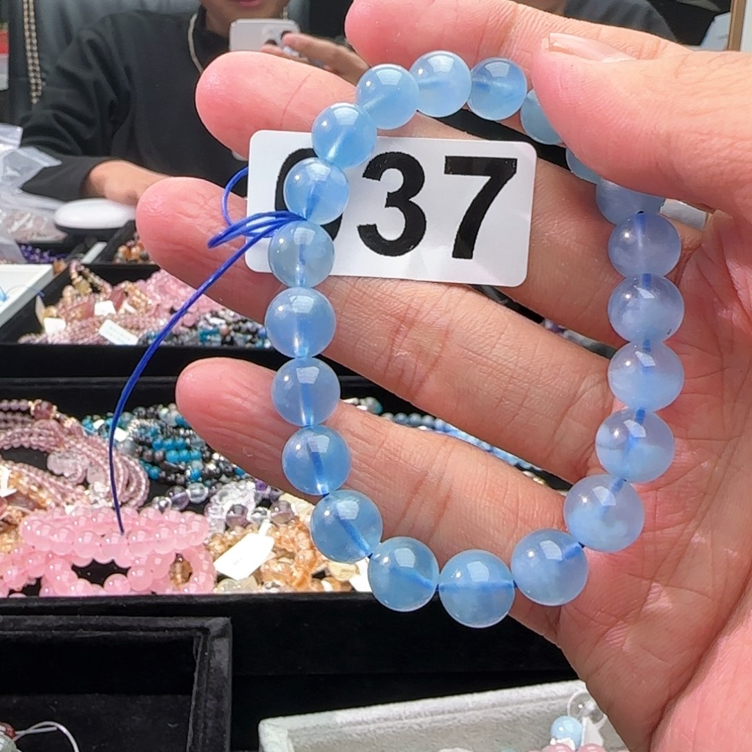 水晶手链未镶嵌海蓝宝037