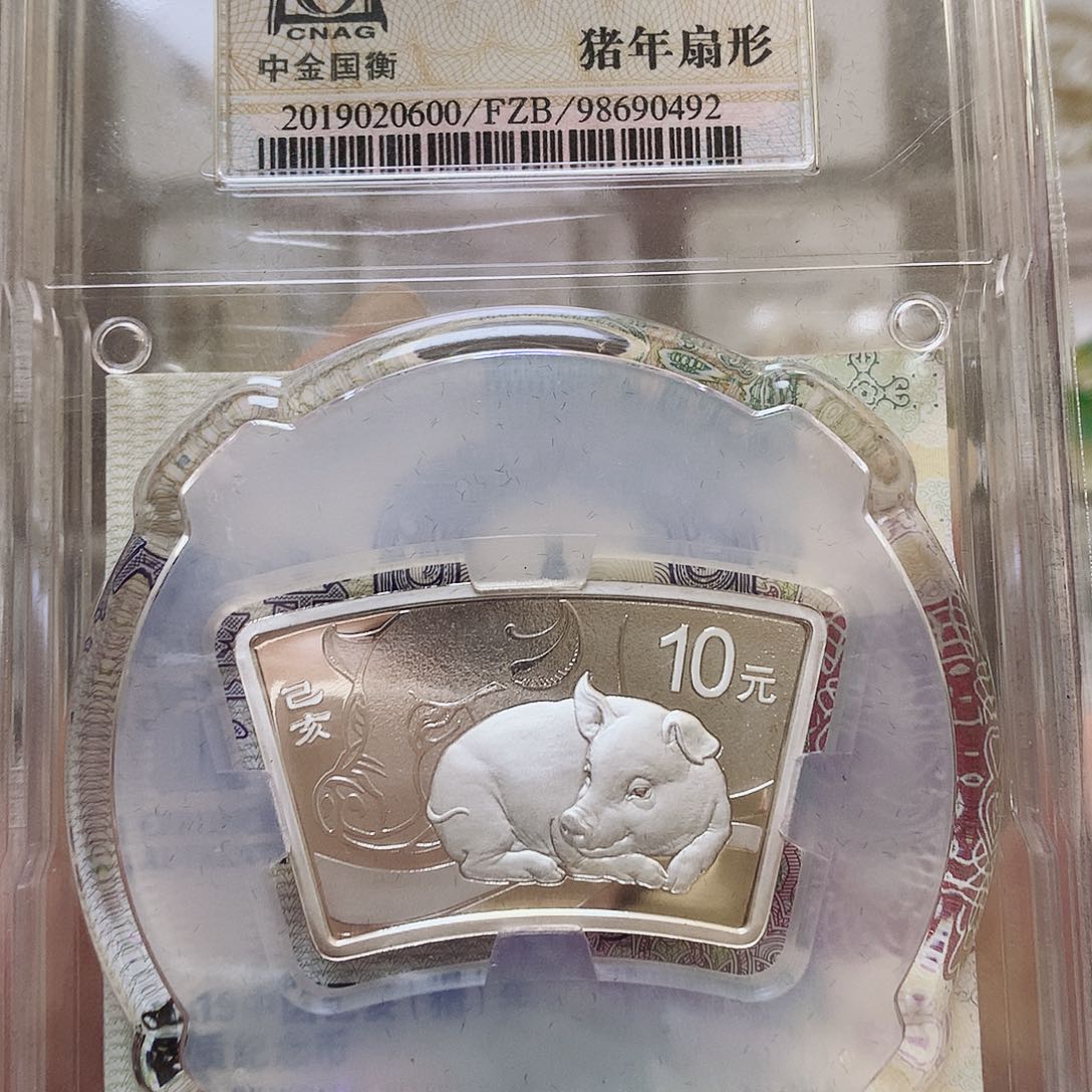 纯银2019年扇银猪 中金国衡