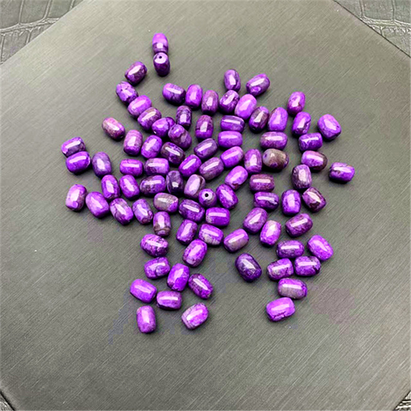 丝绒紫桶珠6X8.5M单珠s045多样性发一