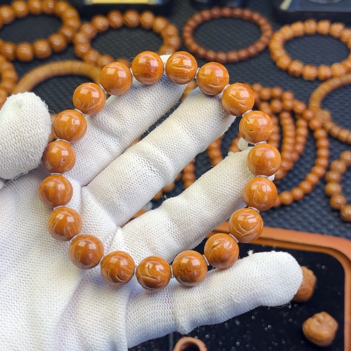 桃核手串12尺龙纹霸王龙