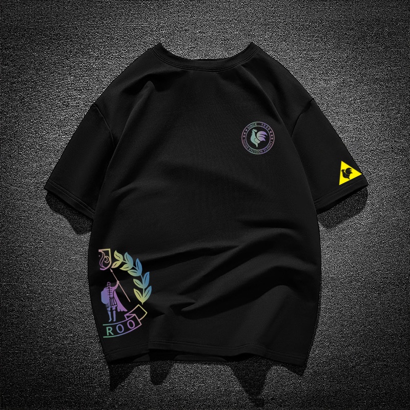 法国公鸡100%纯棉短袖T恤男夏季宽松青少年圆领休闲百搭潮流半袖