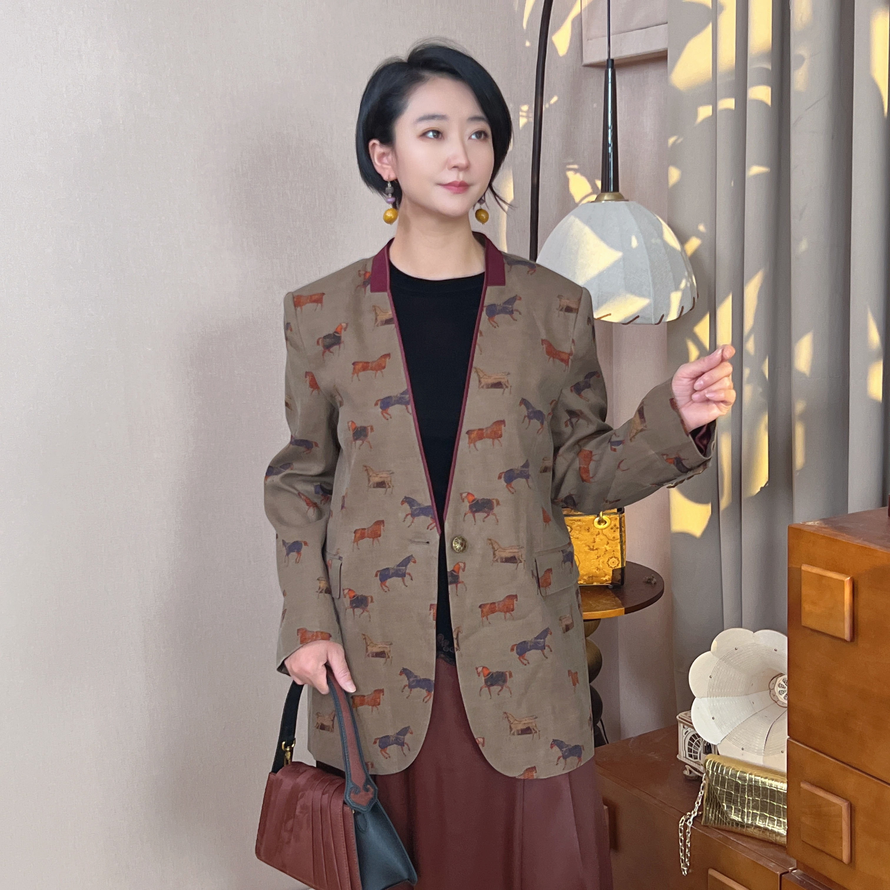新中式国风重磅桑蚕丝外套上衣MT99002