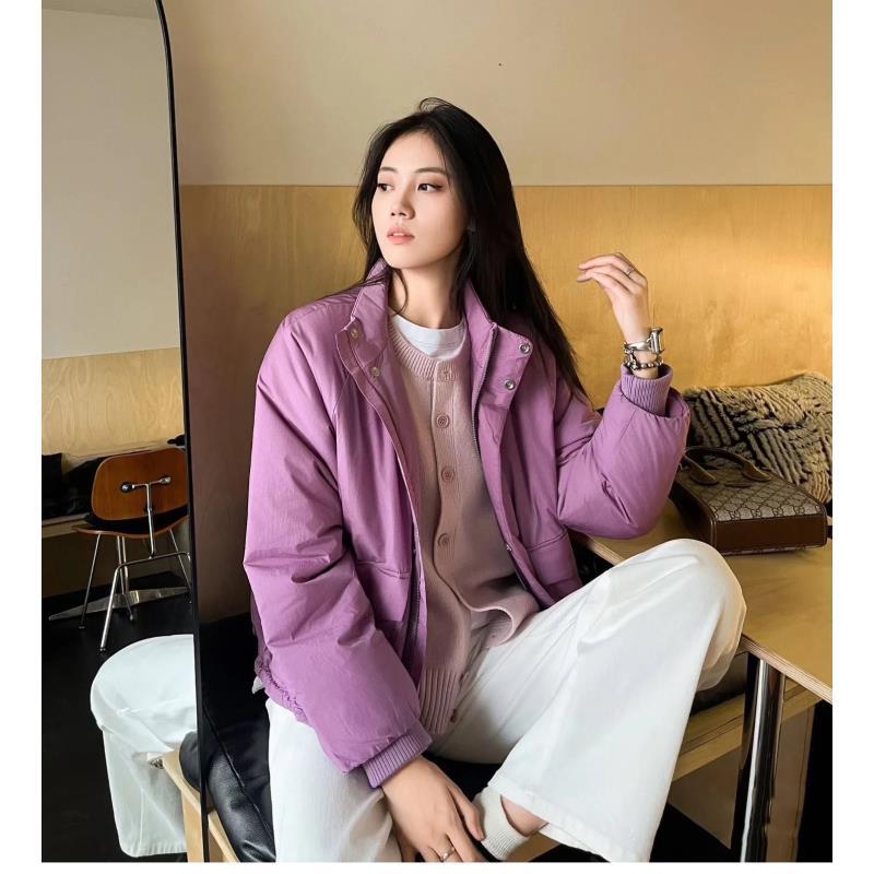 【专柜品质】秋冬新款休闲百搭质感立领新雪丽时尚棉服外套女540051