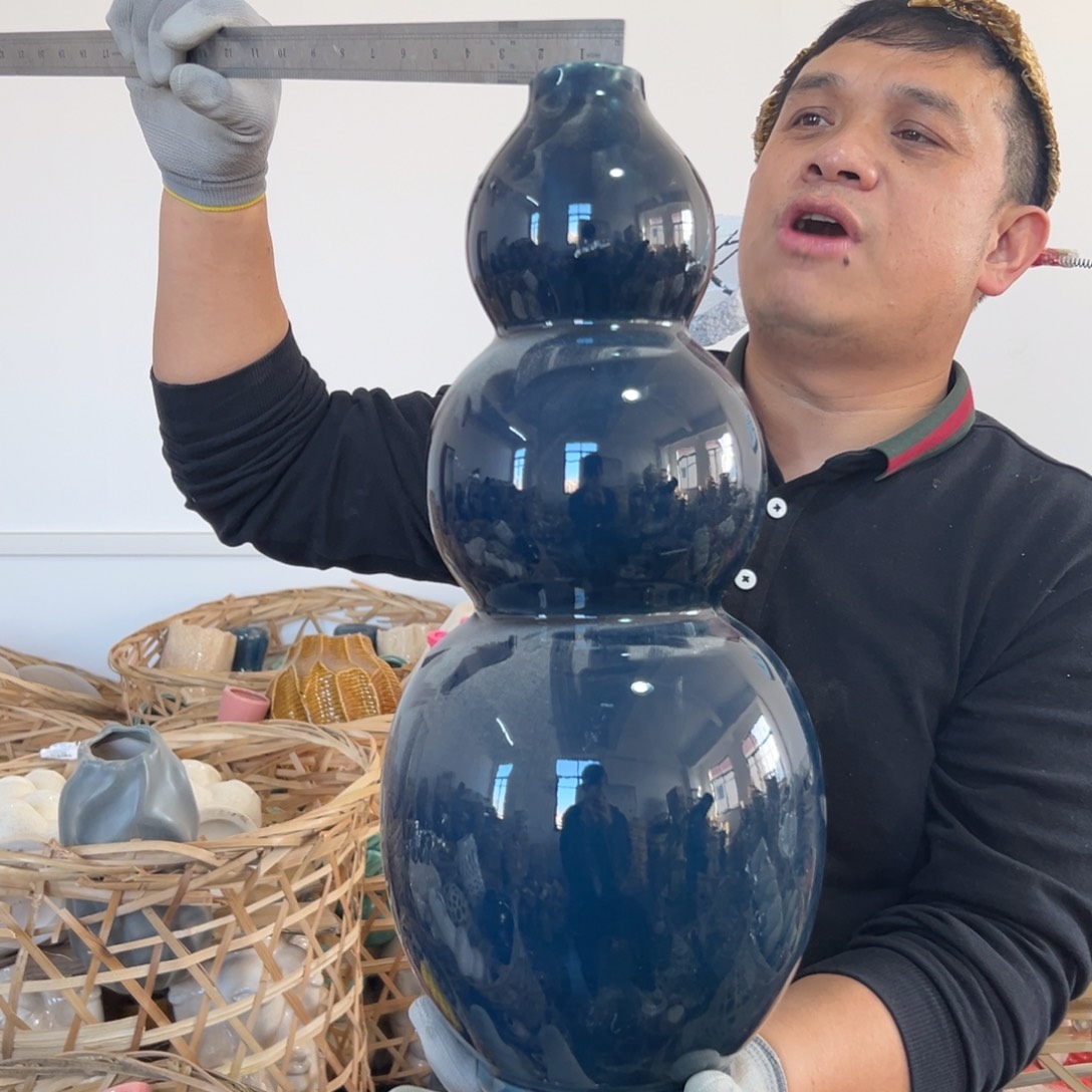 摆件56 号高中低温陶瓷工艺瓶（部分微瑕）