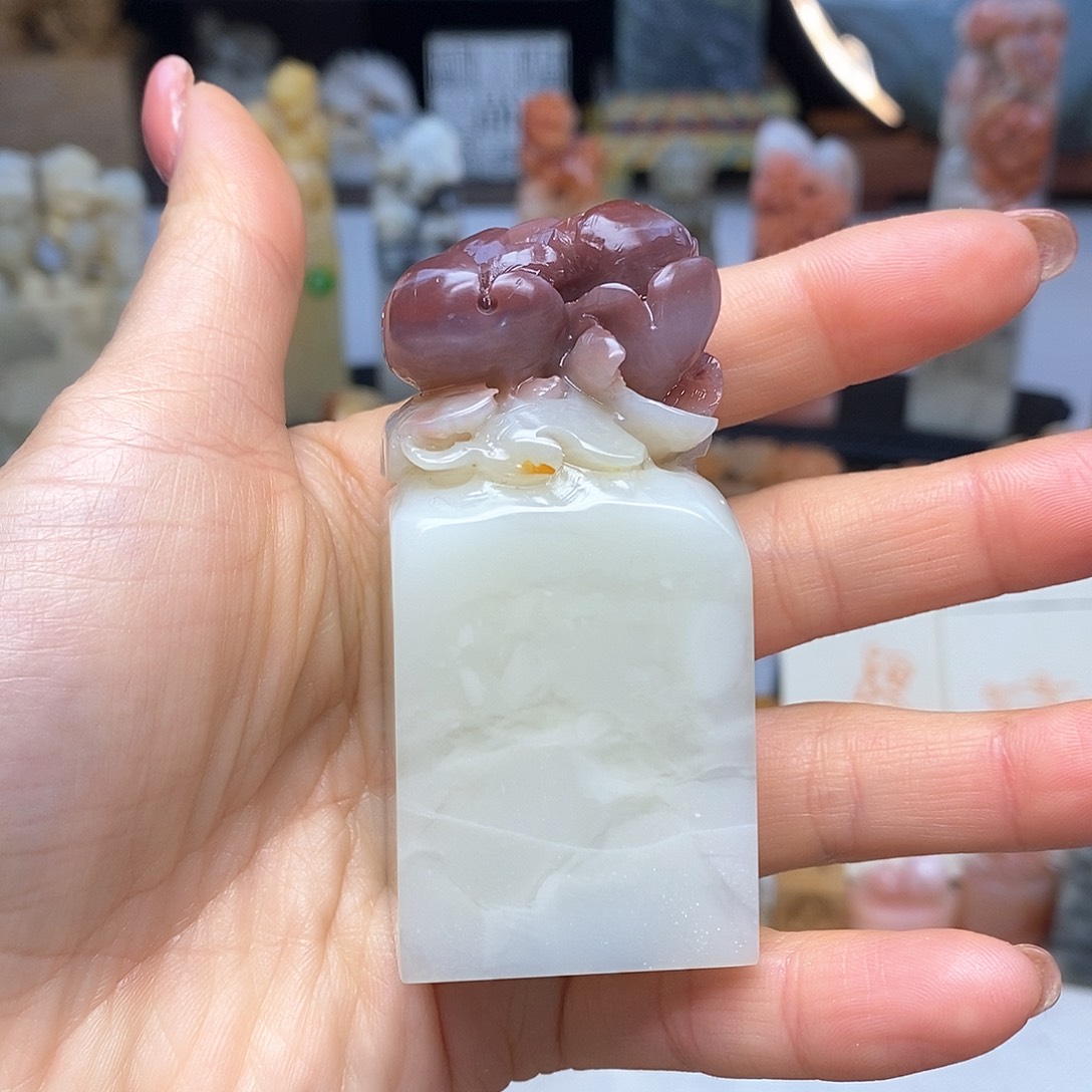 老挝石定制专属牡丹花3.2x3.2