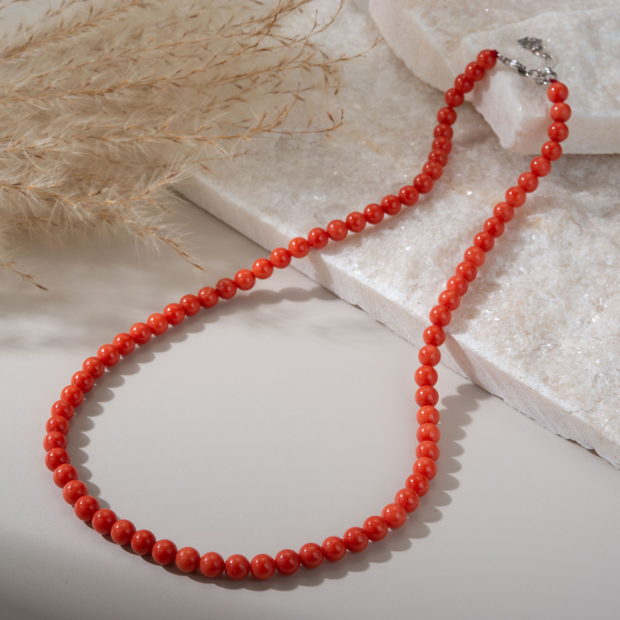 绮瑞珊瑚 多样性发货 红珊瑚圆珠项链5-6mm左右/22001383