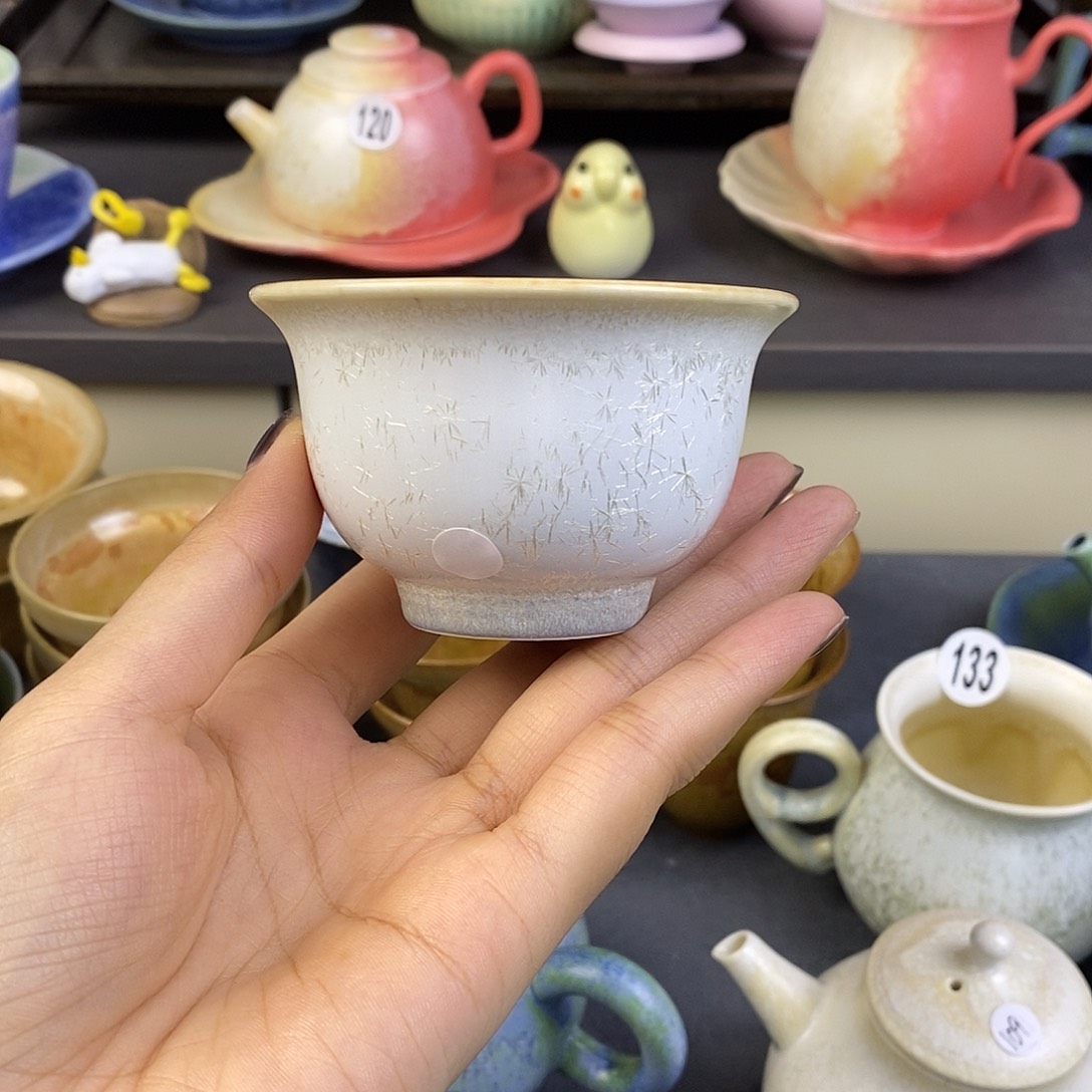 景德镇高温颜色釉茶杯70ml