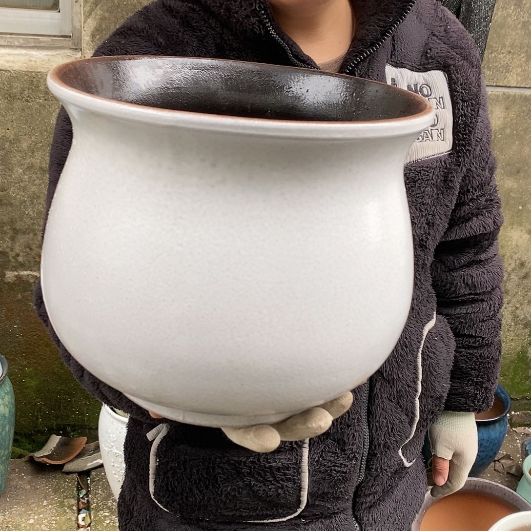 紫砂花盆正品口25高22