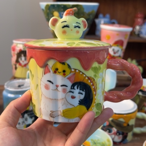 炉景德镇釉下手绘陶瓷 