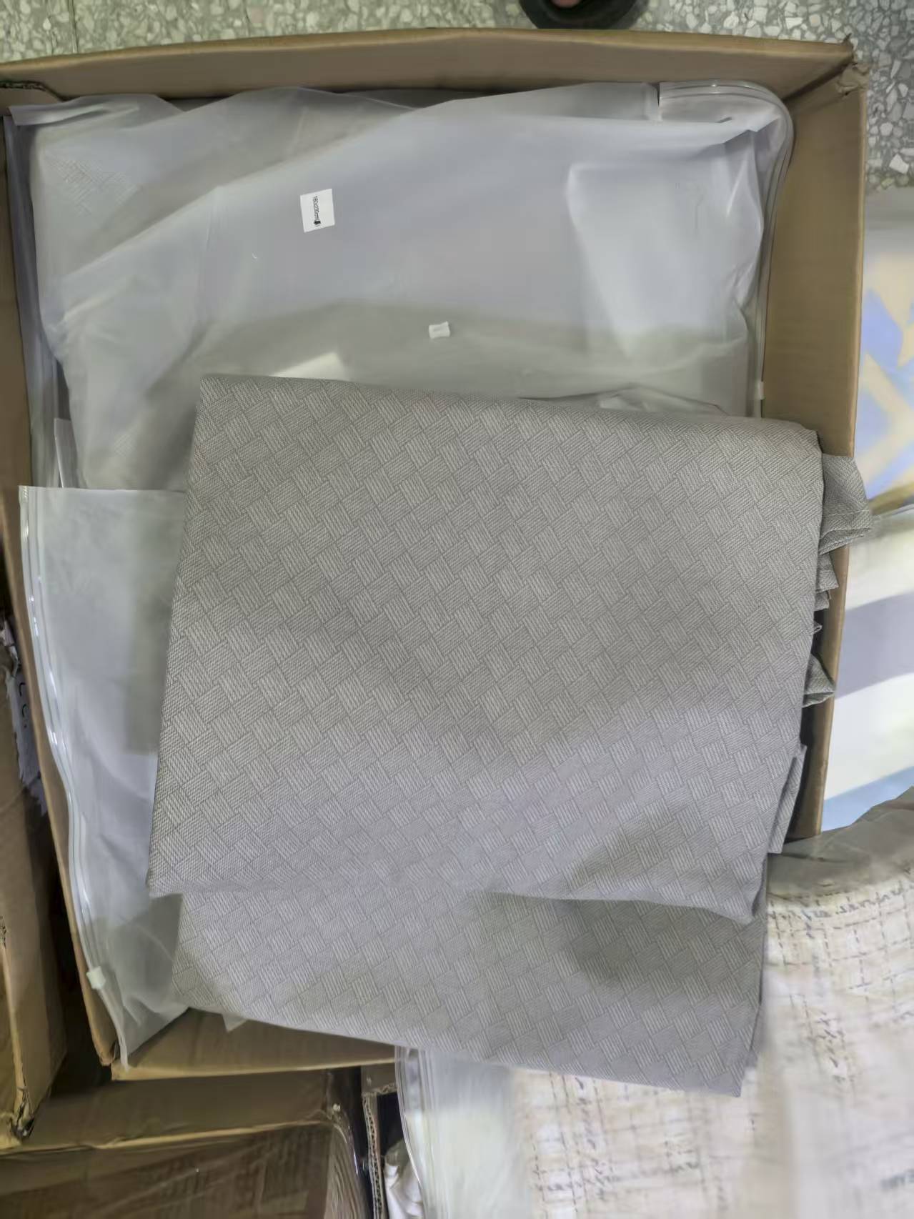 《厚广家》3楼160×230灰色菱形格老粗布床单 发1张20%棉麻