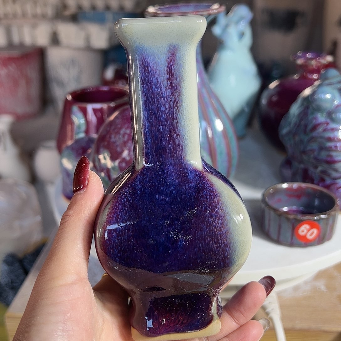 摆件郑家钧窑摆件微瑕