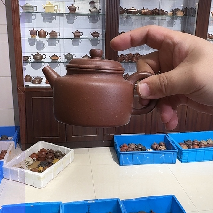 紫砂茶壶德钟紫泥