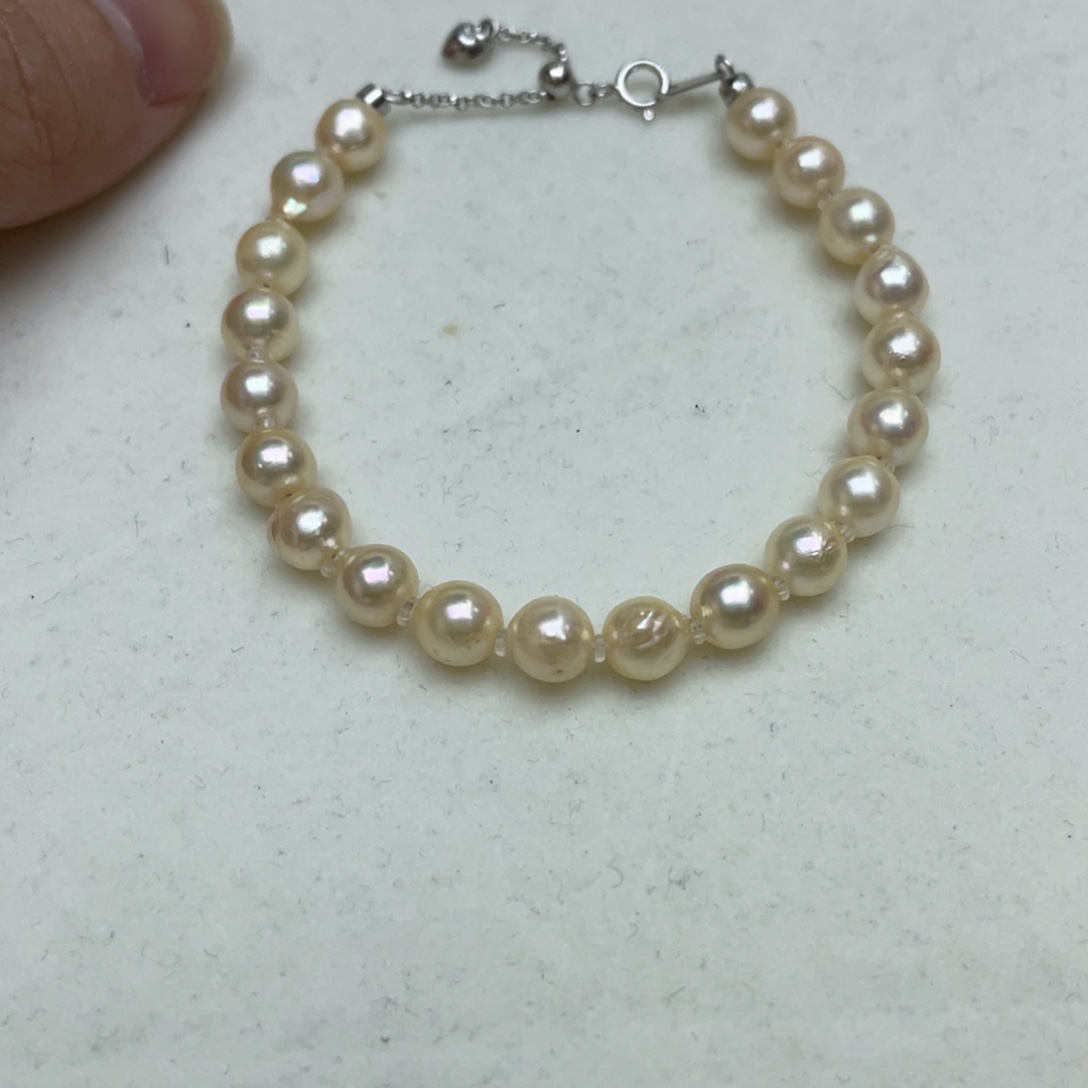 海水珍珠手绳银S925镶嵌