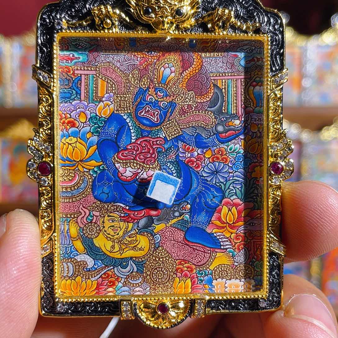 黑财神热贡小唐卡