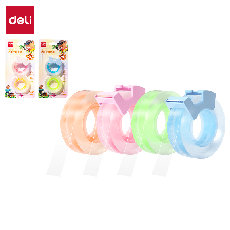 得力30023S强韧型彩芯文具胶带12mm*25y*38um