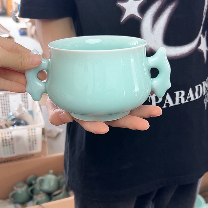 龙泉云间青瓷小米茶器