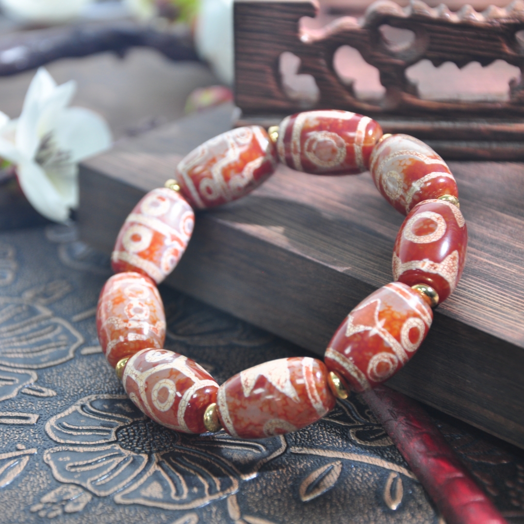 【千万福】1-9多宝火供珠珠阵单圈玛瑙手串-A0840004