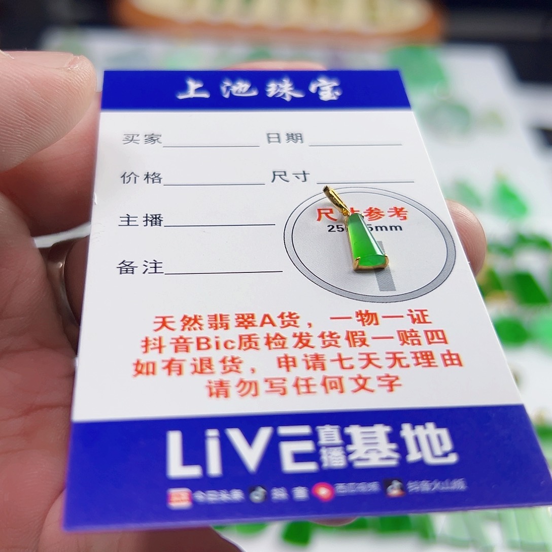 颈饰18K金镶嵌翡翠翡翠