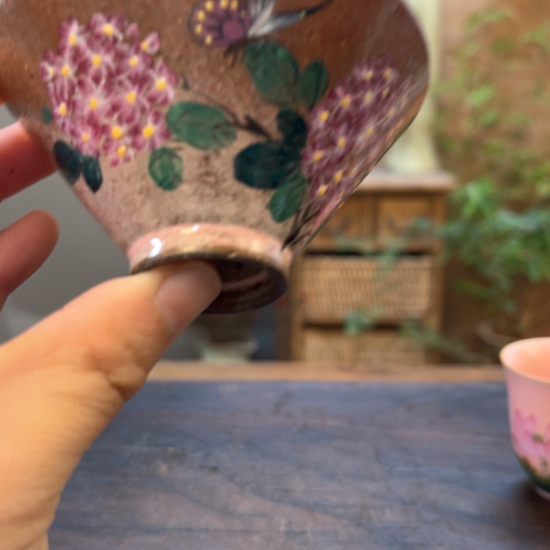 杯景德镇柴烧手绘陶瓷