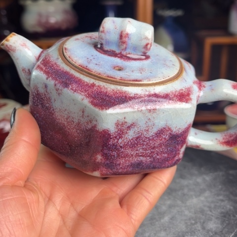 牛家钧窑牛自恒老师钧瓷壶