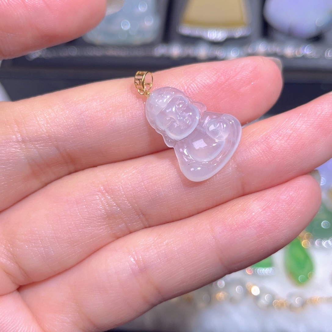 翡翠18K金镶嵌颈饰翡翠
