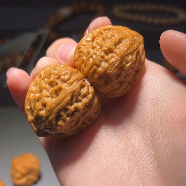 文玩核桃把件野麻280