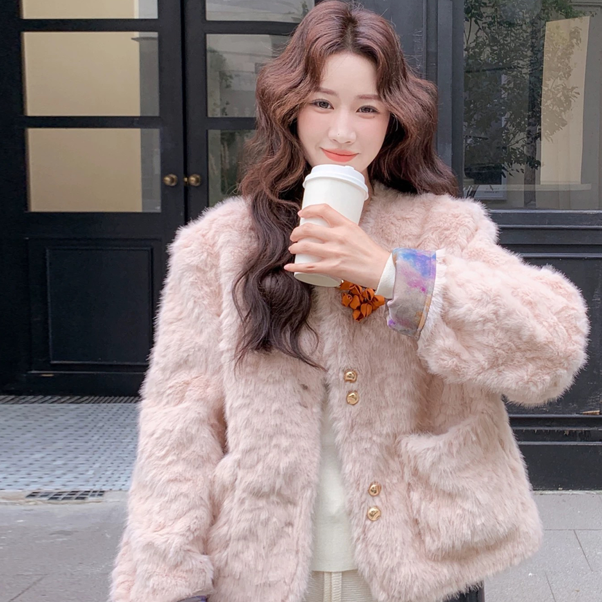 8809超温柔韩系双面可穿外套A区1-1