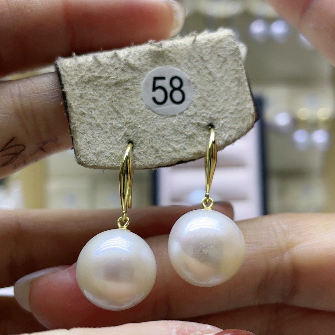 淡水珍珠耳饰银S925镶嵌