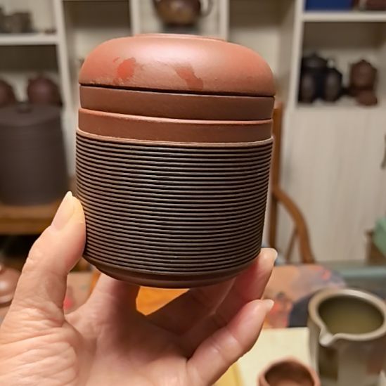 言***兼茶宠紫砂三件套杯子150cc手工制作春水泥