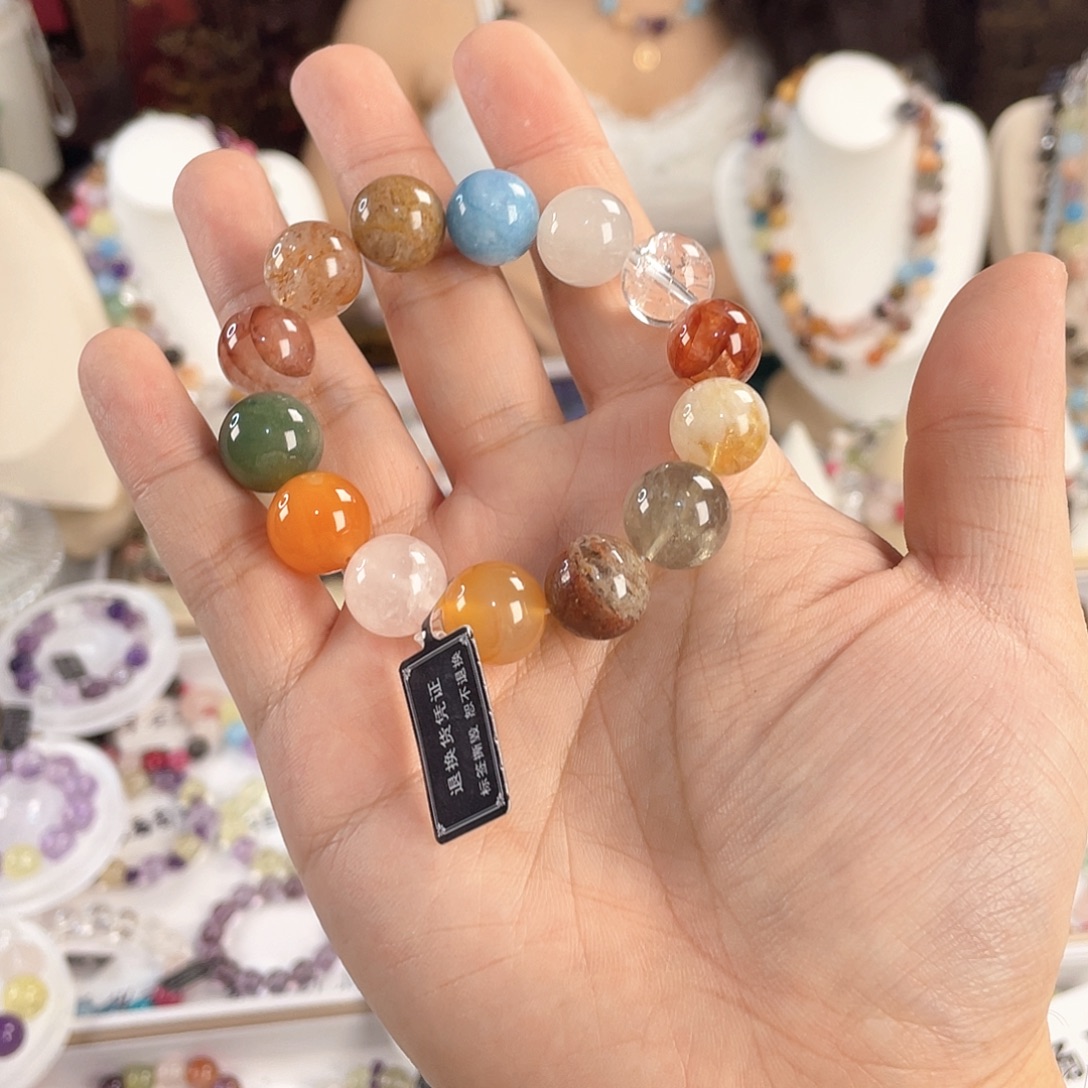 银S925镀金镶嵌手链水晶