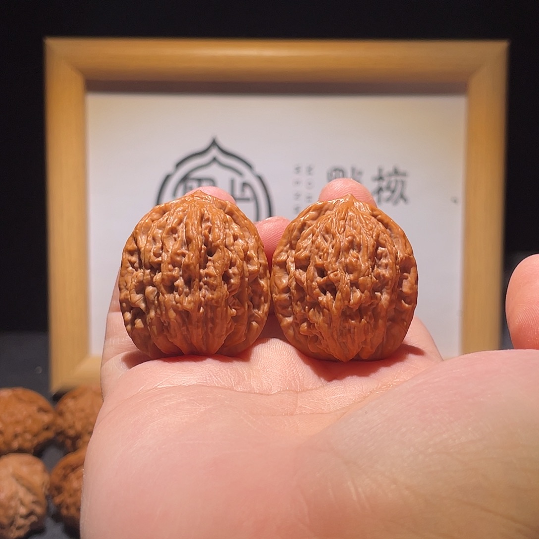 文玩核桃把件33精修虎头