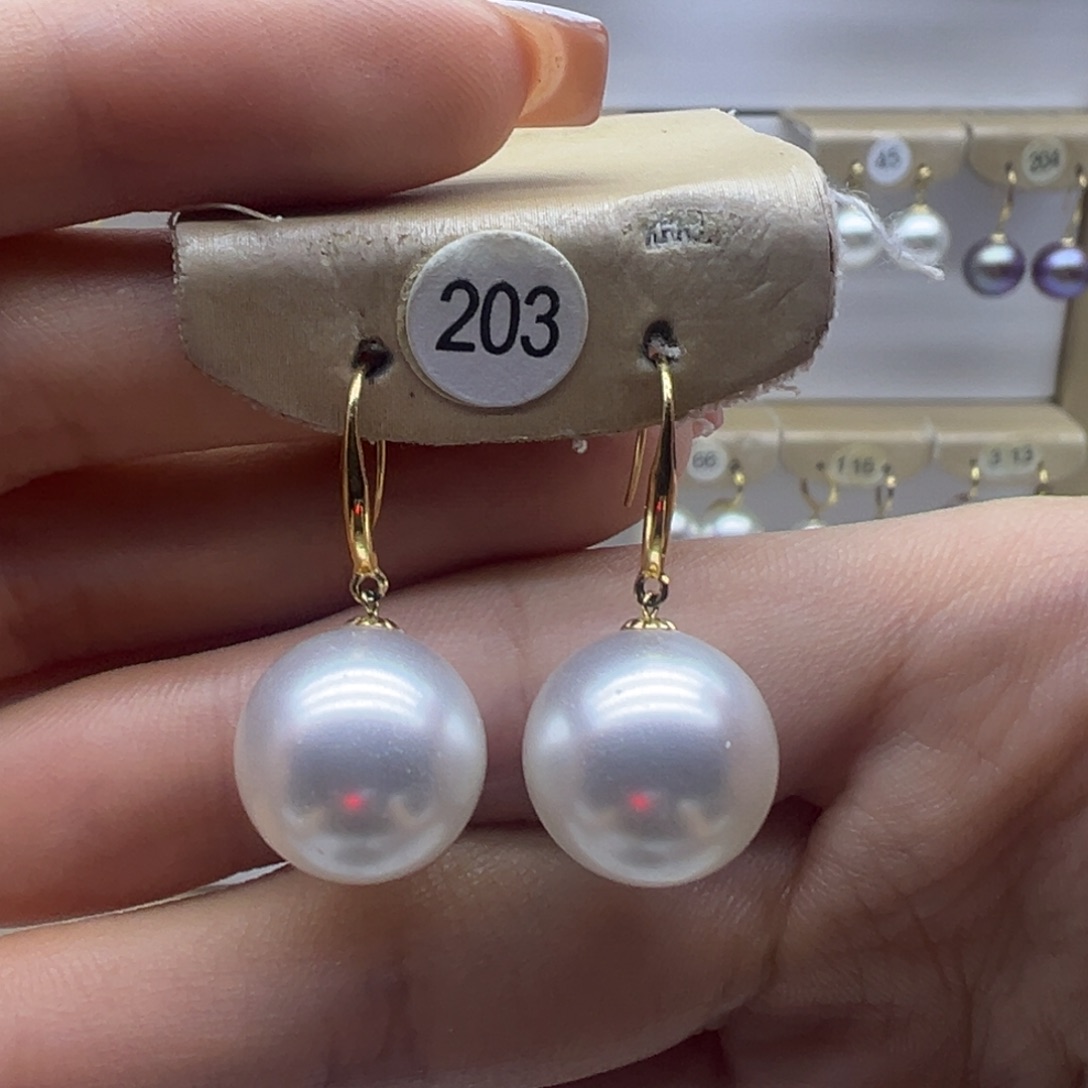 18K金镶嵌耳饰淡水珍珠