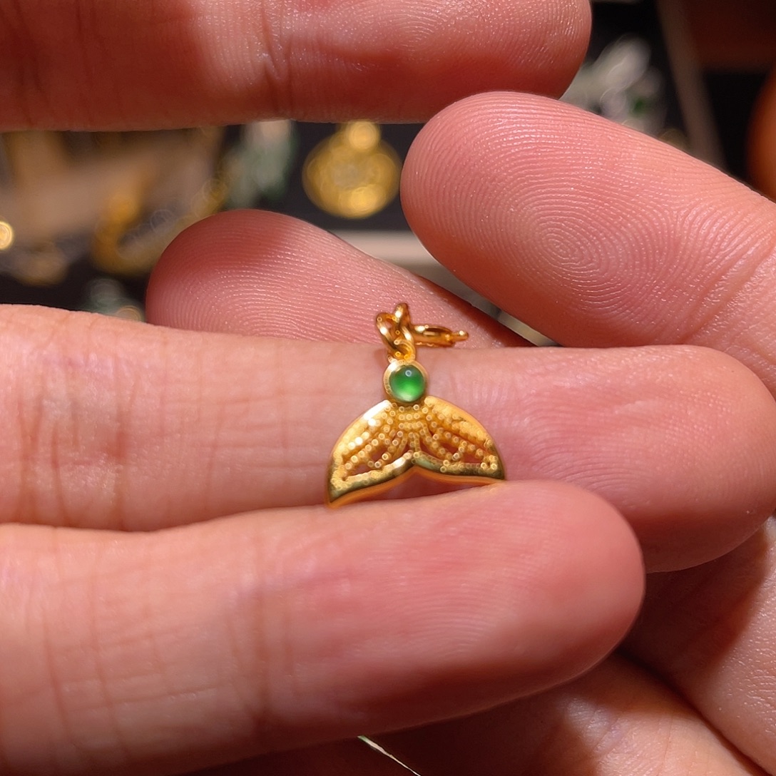 翡翠银S925镶嵌颈饰