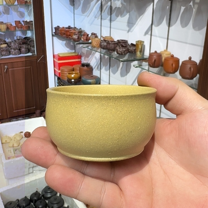 紫砂茶壶大口本绿