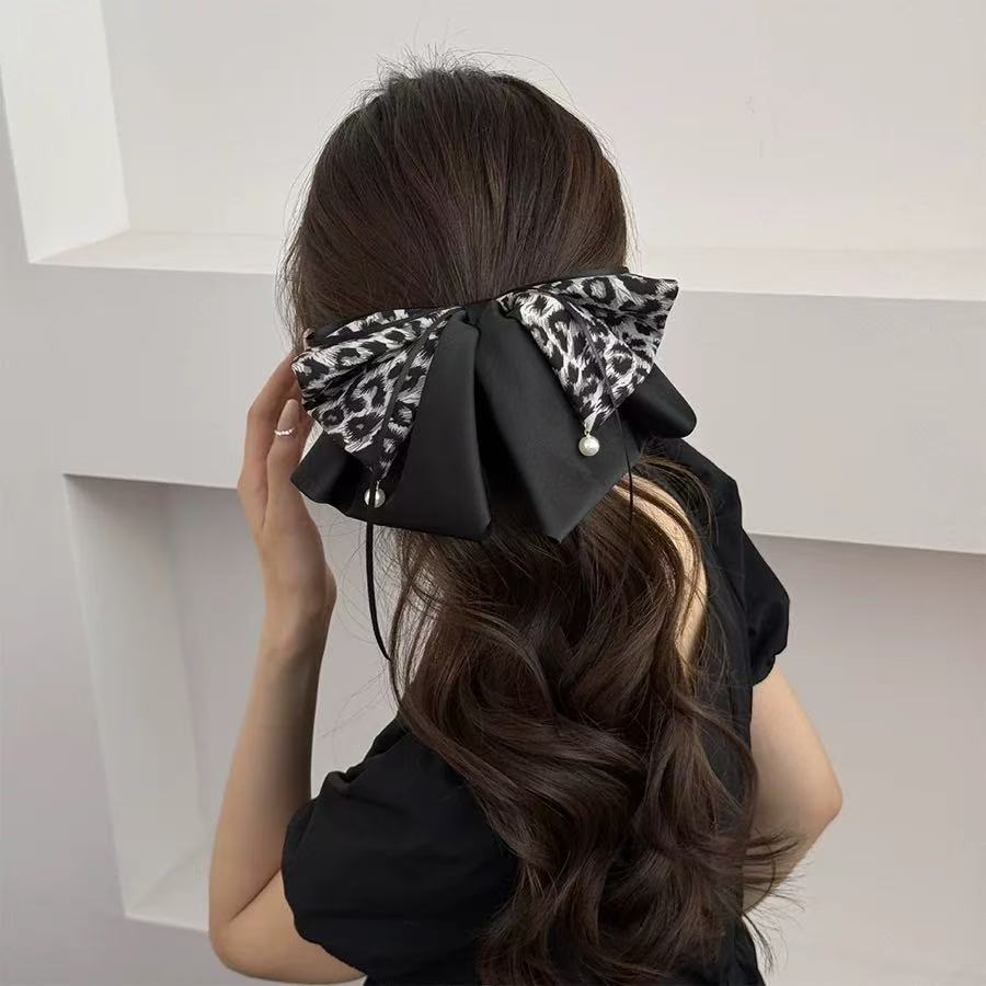 氛围感豹纹马尾夹女日常百显发量发夹时尚高级感抓夹3739