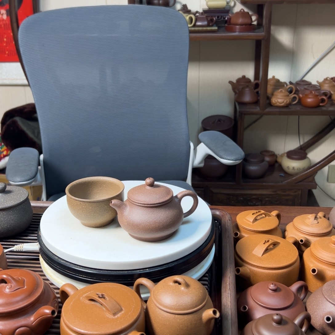 紫砂茶壶五彩段泥潘壶150