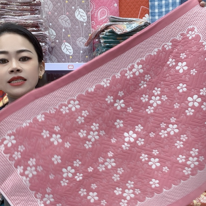 棉粉色雪花纯棉面料