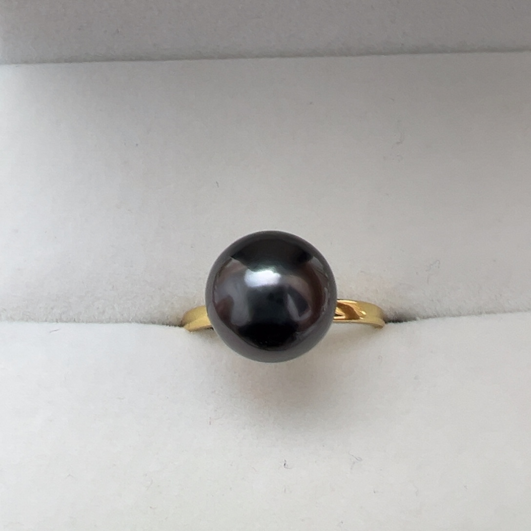 银S925镶嵌戒指海水珍珠