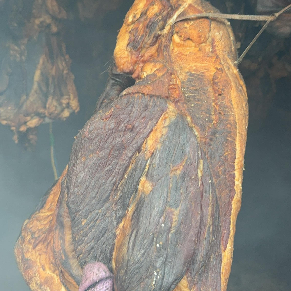 农家柴火粮食土猪烟熏肉【现场称重】