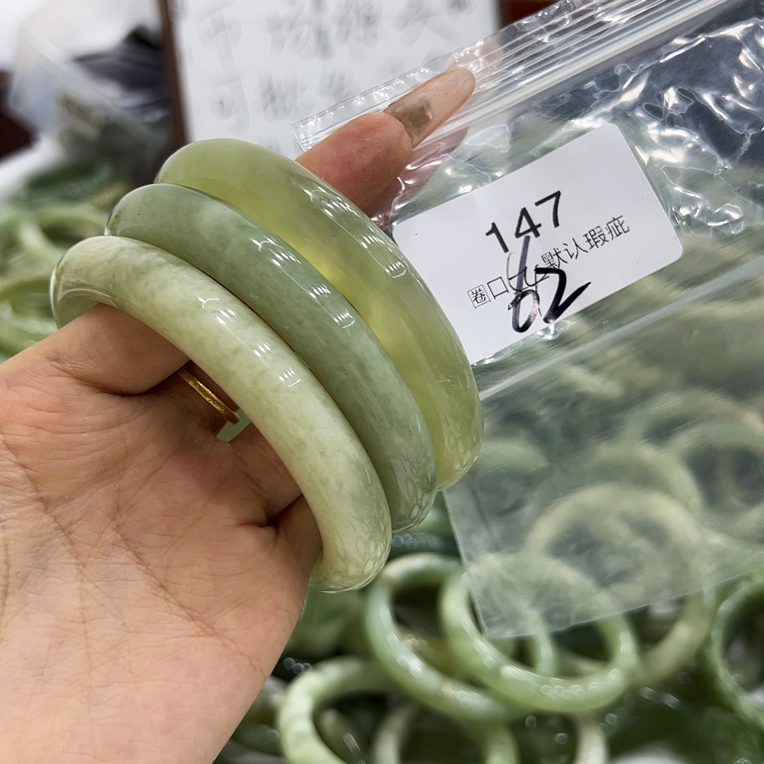 岫玉银S925镶嵌手镯